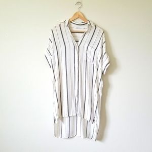 Faithfull The Brand Castaway Button Down Shirt Dress Sz XS Oversized